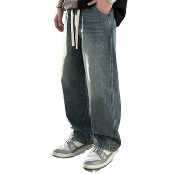 Blugi chenille cu fleece, croială dreaptă, material acrilic, iarnă