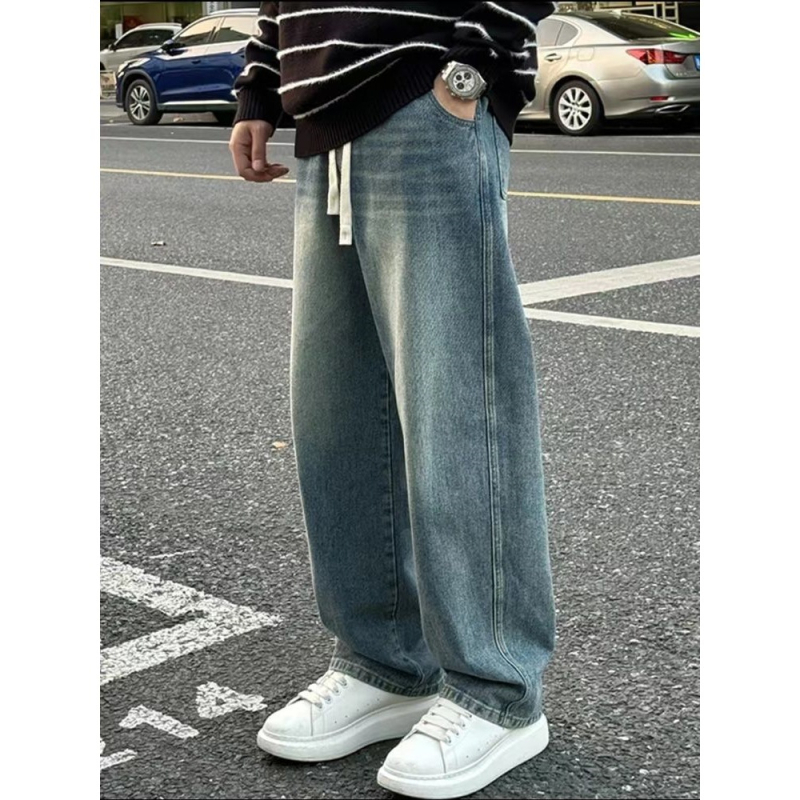 Blugi chenille cu fleece, croială dreaptă, material acrilic, iarnă