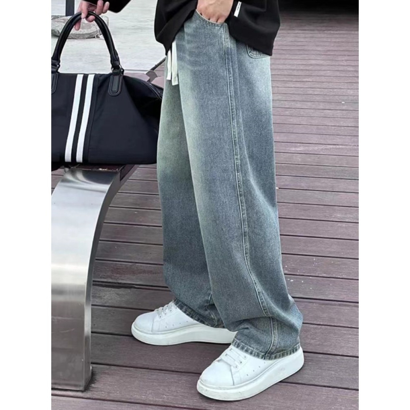 Blugi chenille cu fleece, croială dreaptă, material acrilic, iarnă