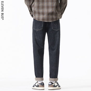 Blugi bărbați lejeri - stil vintage, talie medie, fermoar, micro-elastic, lungime integrală, denim cu 59.9% bumbac / 38.3% poliester / 1.8% spandex