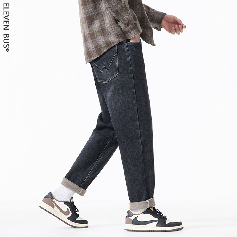 Blugi bărbați lejeri - stil vintage, talie medie, fermoar, micro-elastic, lungime integrală, denim cu 59.9% bumbac / 38.3% poliester / 1.8% spandex