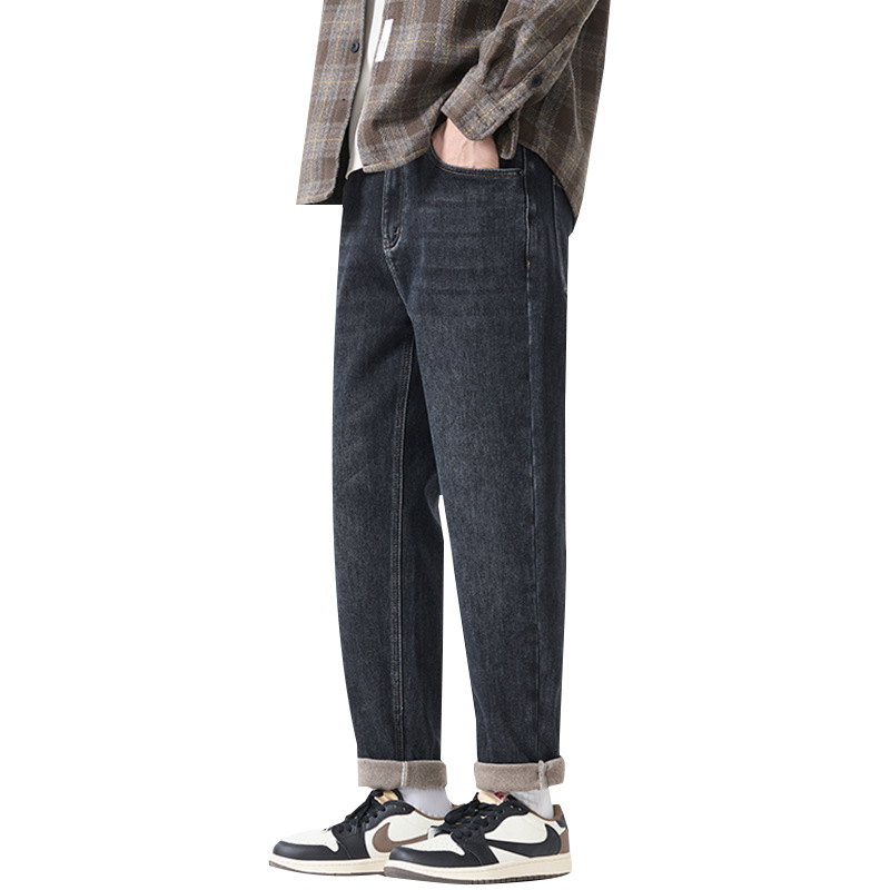 Blugi bărbați lejeri - stil vintage, talie medie, fermoar, micro-elastic, lungime integrală, denim cu 59.9% bumbac / 38.3% poliester / 1.8% spandex