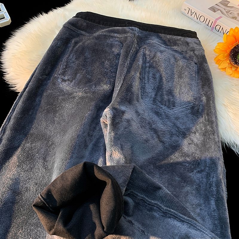 Vyriniai džinsai laisvo kirpimo, vidutinė talija, fleece pamušalas, Amerikos retro stilius, kasdieniam nešiojimui