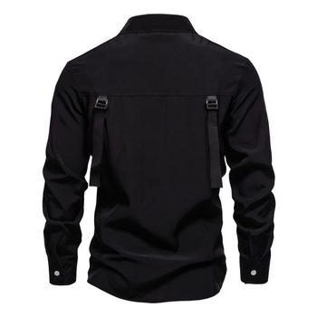 Cămașă bărbați, stil japonez retro, gulă cu stand, mâneci scurte, culoare solidă, 96% din in, croială lejeră