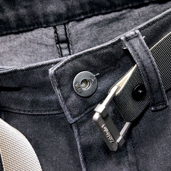 Jean bărbătești denim drept, talie medie, micro-elastic, fermoar (denim din bumbac, talie medie, croială dreaptă, micro-elasticitate, fermoar)