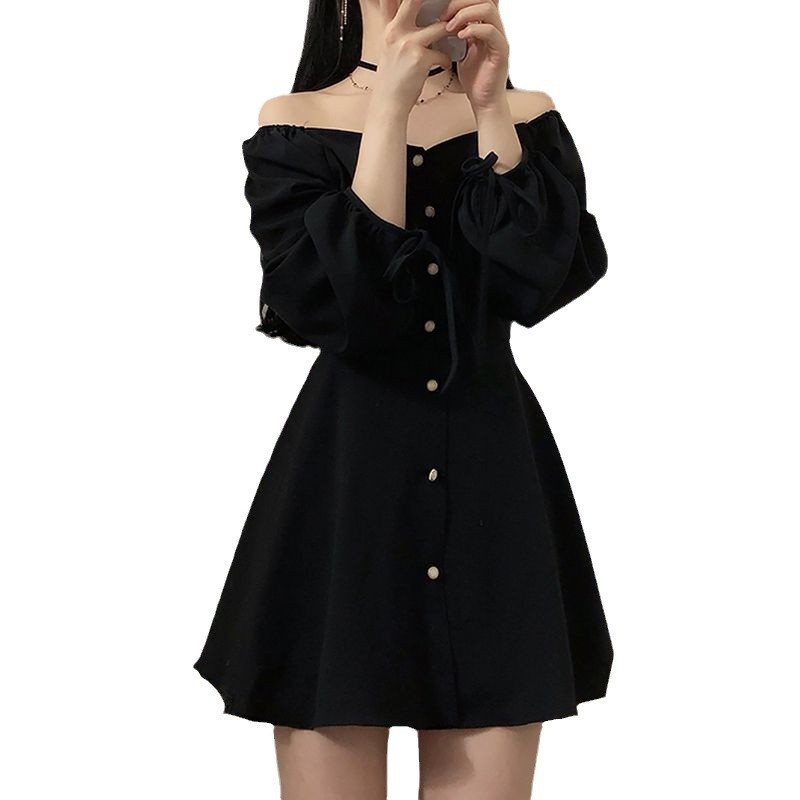 Haljina, Hepburn stil inspiriran, ulična moda, konopno platno (95%+), duga haljina, visok ovratnik, dugi rukavi