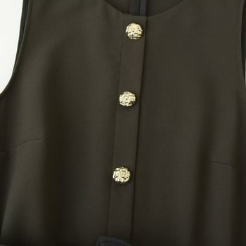 Midi šaty s patchworkovým vzorom a pruhmi, nepravidelná sukňa, okrúhly výstrih, dlhé rukávy, jeseň 2025