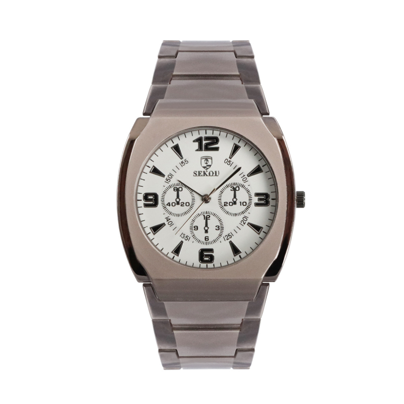 Kvarcni analogni sat, promjera 42 mm, kućište od legure, kaiš od legure, pokret modela 68