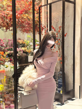 Korejska haljina s križnim V-izrezom, plisirana, dugi rukavi, visokim strukom