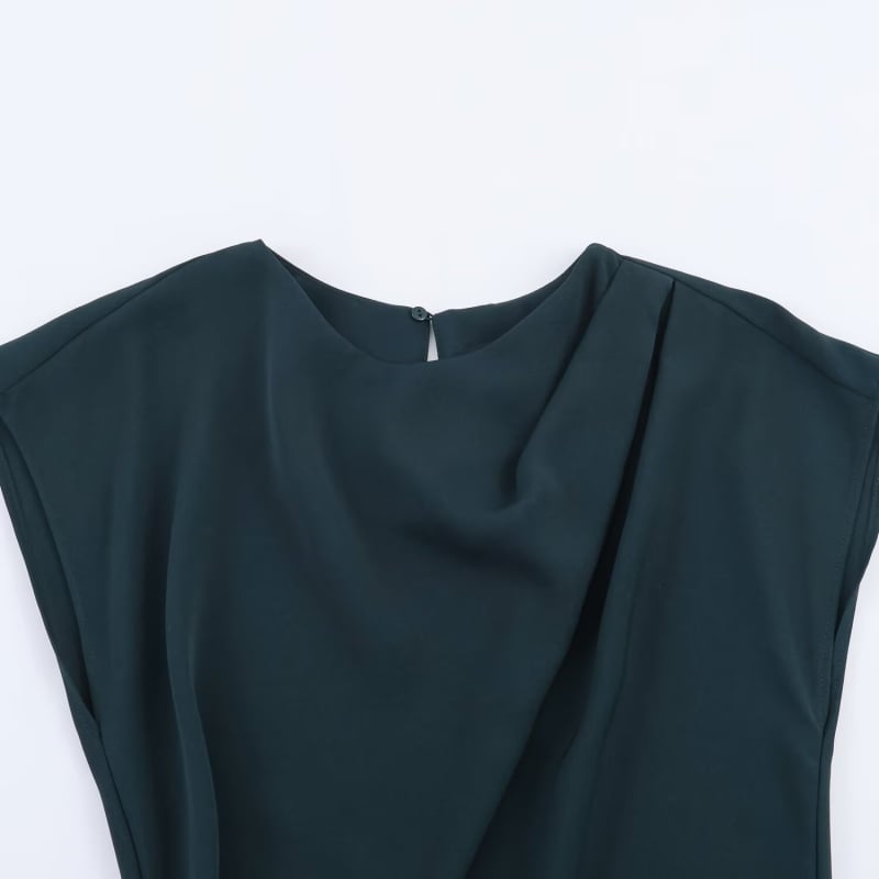 rochie midi patchwork cu guler rotund, mâneci scurte, talie înaltă, glugă, 95% poliester