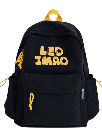 Dicarlo унисекс раница за училище от найлон, принт с букви, съвместима с 14-инчов лаптоп, водоустойчива, извити презрамки