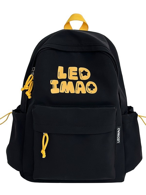 Dicarlo унисекс раница за училище от найлон, принт с букви, съвместима с 14-инчов лаптоп, водоустойчива, извити презрамки