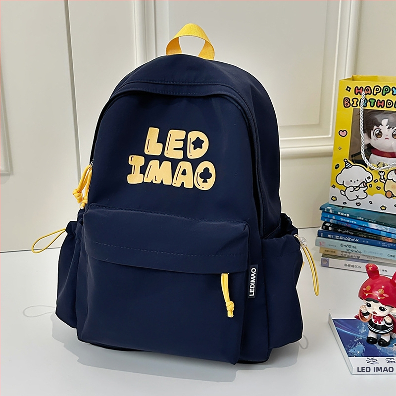 Dicarlo унисекс раница за училище от найлон, принт с букви, съвместима с 14-инчов лаптоп, водоустойчива, извити презрамки