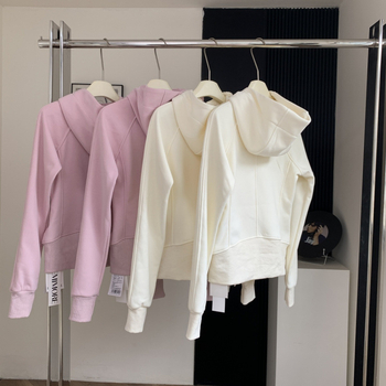 Cardigan pentru femei cu fleece – croială Slim, mâneci Raglan, fermoar