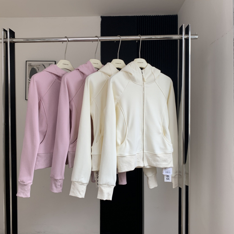 Cardigan pentru femei cu fleece – croială Slim, mâneci Raglan, fermoar