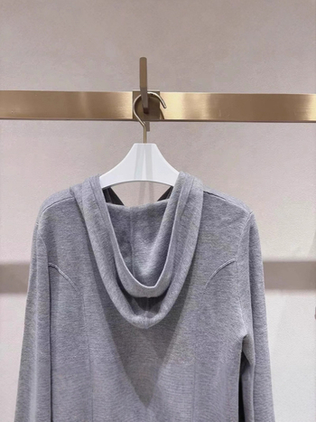 Ženski pleteni kardigan s kapuljom, dugim rukavima, zatvarač, viskozna vlakna i najlon, casual stil.