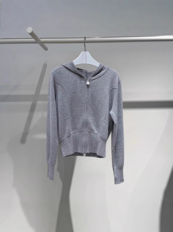 Ženski pleteni kardigan s kapuljom, dugim rukavima, zatvarač, viskozna vlakna i najlon, casual stil.