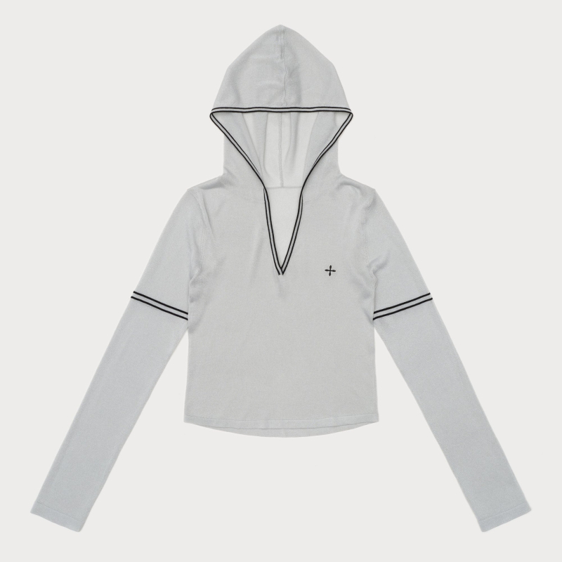 SMFK Future Star Pleteni hoodie s kapuljom i zatvaračem, dugi rukavi, lagana pamukova smjesa, jednobojna