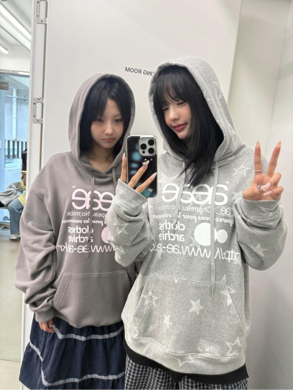 Ženski hoodie s kapuljom, slobodan kroj, 3D efektni uzorak, 95% pamuka, korejsko-japanski opušten stil