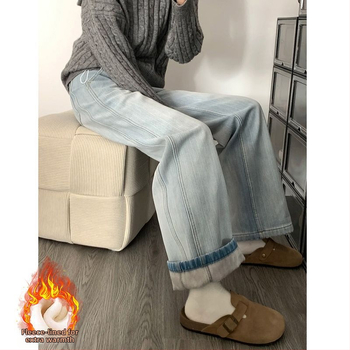 Nėščiųjų džinsinės kelnės laisvo kirpimo, 3/4 ilgio, chenille audinys, spandex iki 30%