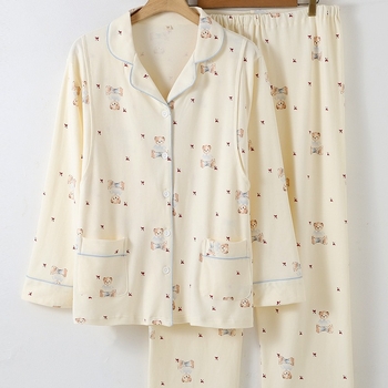 Motinystės komplektas maitinti: kardiganas su ilgomis rankovėmis, 100% medvilnė, kelnės, paprastas kasdieninis stilius