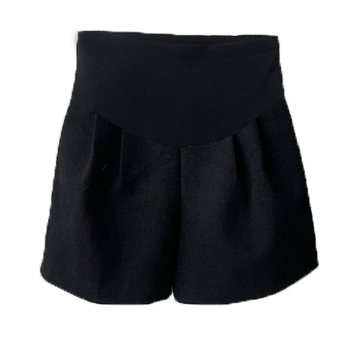 Nėštumo vilninių haremo šortų, laisvas kirpimas, pilvo parama, ilgis tris ketvirčius, vilna–poliesterio mišinys