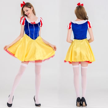 Kostim za odrasle: Snežana cosplay haljina s kratkom suknjom, scenski kostim za Halloween