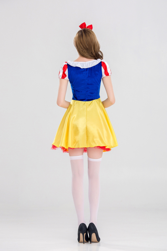 Kostim za odrasle: Snežana cosplay haljina s kratkom suknjom, scenski kostim za Halloween