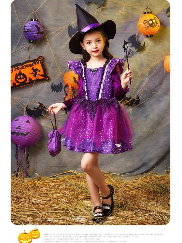 Rochie de costum pentru copii de Halloween – inspirată de prințesa Albă ca Zăpada, din bumbac, 90–95% bumbac, pentru cosplay/roluri, potrivită pentru copii sub 17 ani