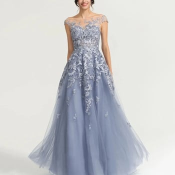 Νυχτερινό φόρεμα Α-γραμμή, χωρίς μανίκια, μακριά φούστα, ψηλή μέση, πολυεστέρας 70–80%