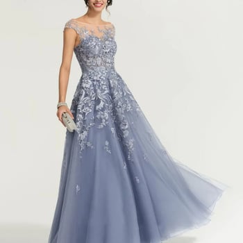 Νυχτερινό φόρεμα Α-γραμμή, χωρίς μανίκια, μακριά φούστα, ψηλή μέση, πολυεστέρας 70–80%