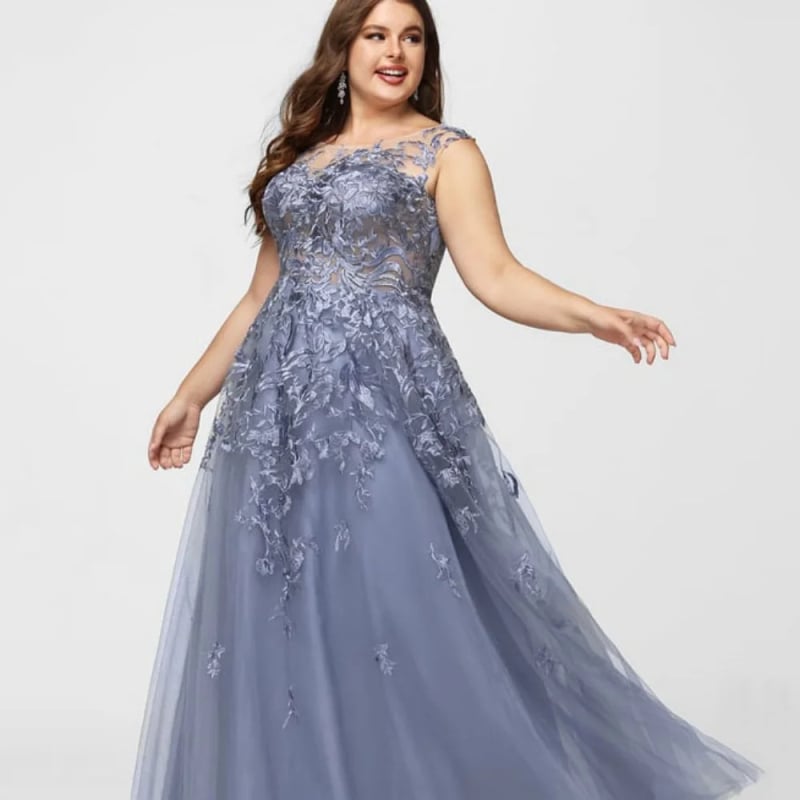 Νυχτερινό φόρεμα Α-γραμμή, χωρίς μανίκια, μακριά φούστα, ψηλή μέση, πολυεστέρας 70–80%