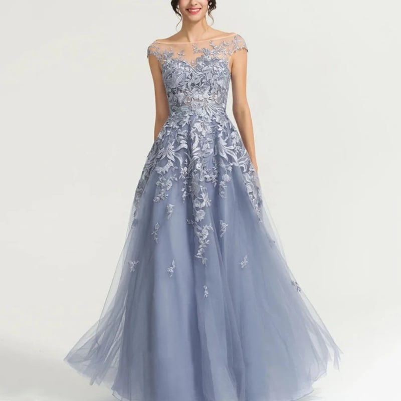 Νυχτερινό φόρεμα Α-γραμμή, χωρίς μανίκια, μακριά φούστα, ψηλή μέση, πολυεστέρας 70–80%