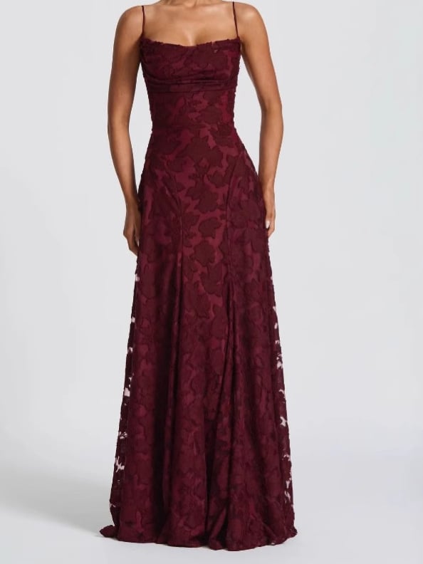 Ženska večernja haljina bez rukava, bez leđa, šivana, s izrezom u obliku kvadrata, duga, visokim strukom, poliester-elastan