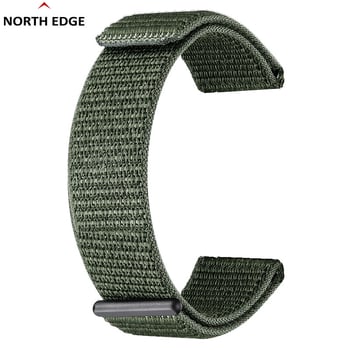 Curea de ceas North Edge din nylon cu plasă țesută, ușoară și respirabilă, închidere Velcro, compatibilă cu Alps Terrax