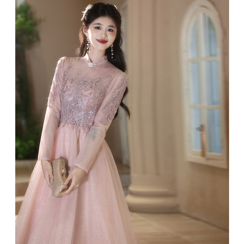 Vakarkleita - retro siluets, tievs griezums, garas piedurknes, garie svārki, Ziemas 2024