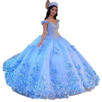 Принцес рокля за церемония по пълнолетие, едно рамо, дълга пола, висока талия, ръкави 3/4, бляскава бродерия с мъниста и дантела, полиестер