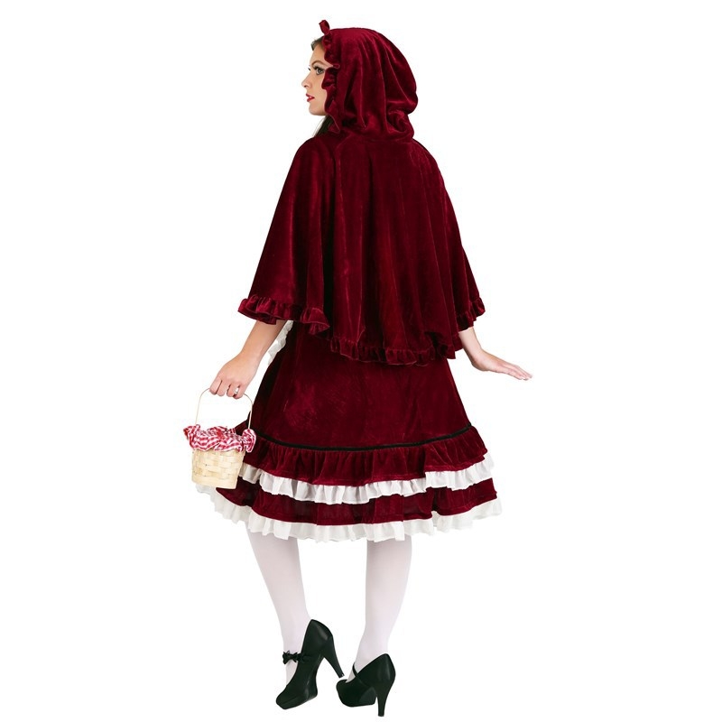 Halloween maskirni cosplay: haljina Crvenkapica – princeza, za nastupe na sceni i zabave u baru, poliester tkanina, proljeće 2025, za žene 30–34.