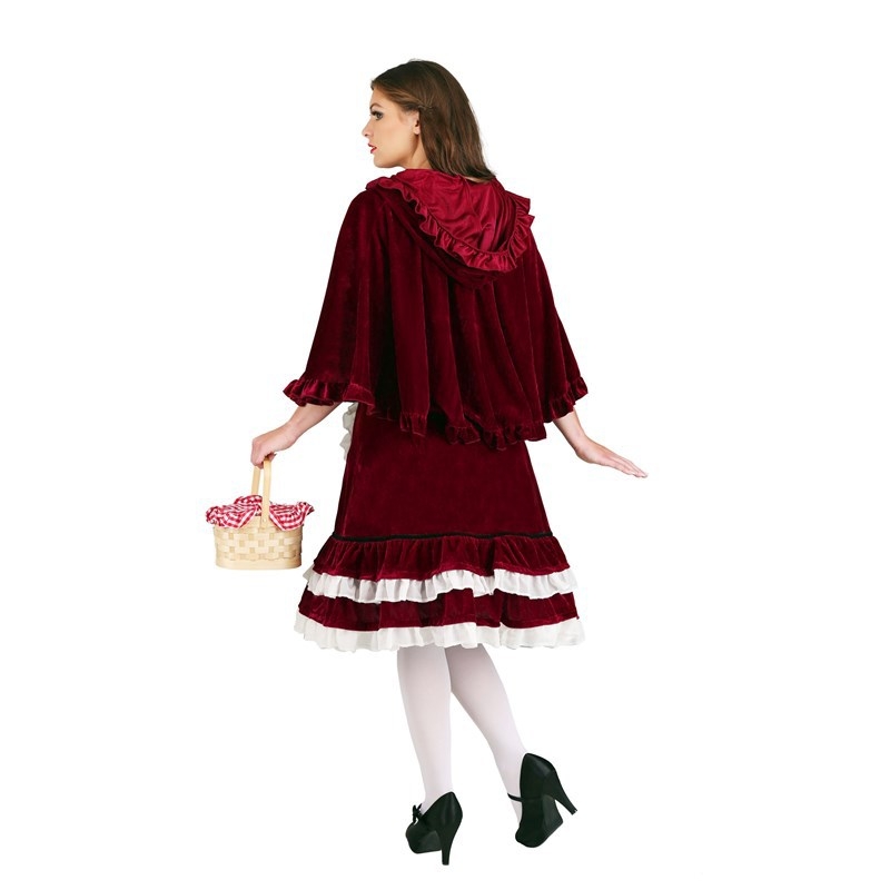 Halloween maskirni cosplay: haljina Crvenkapica – princeza, za nastupe na sceni i zabave u baru, poliester tkanina, proljeće 2025, za žene 30–34.