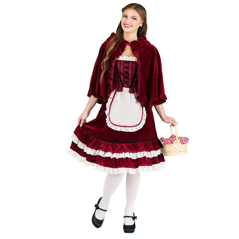 Halloween maskirni cosplay: haljina Crvenkapica – princeza, za nastupe na sceni i zabave u baru, poliester tkanina, proljeće 2025, za žene 30–34.
