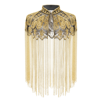 Csillogó gyöngyös ruha-sál kézzel készített bojtokkal – poliészter, minden évszakra, retró bál-stílus