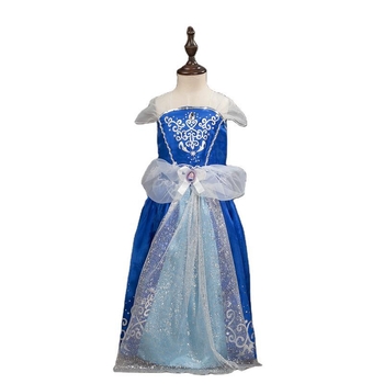 Rochie de prințesă pentru fete – Temă Albă ca Zăpada / Cenușăreasa, organza cu spandex, căptușeală din bumbac, pentru copii 3–8 ani