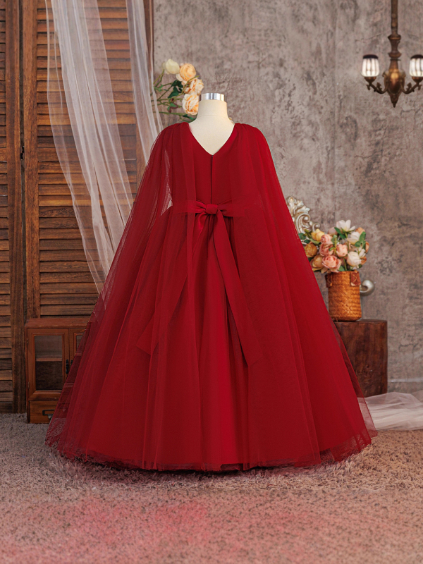 Gyerekeknek készült hosszú ruha, báli és zenei előadásokhoz, hercegnő stílus, 65% poliészter és 35% pamut bélés, enzimes mosású anyag, 8 éves vagy idősebbeknek