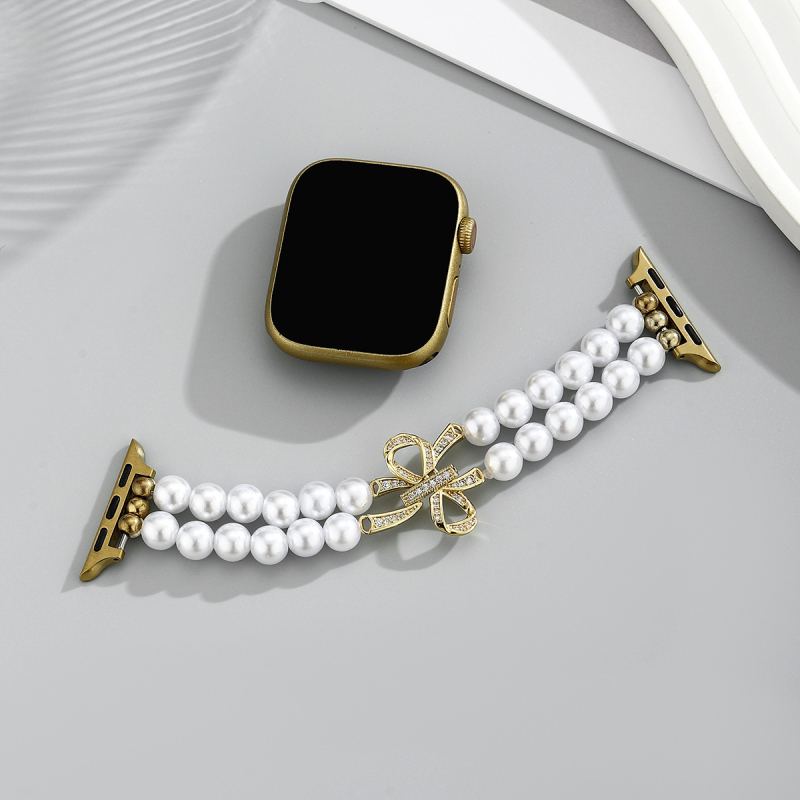 Elastīga pērļu siksna Apple Watch ar loku – metāla siksna, Nothing zīmols, 2025. gada rudens izlaišana, personalizēts trend