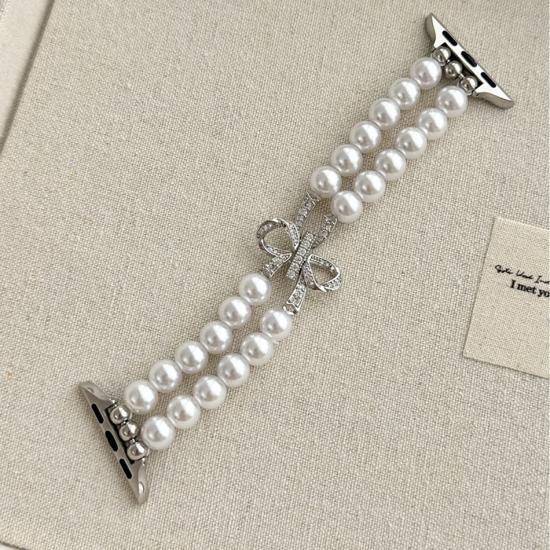 Elastīga pērļu siksna Apple Watch ar loku – metāla siksna, Nothing zīmols, 2025. gada rudens izlaišana, personalizēts trend