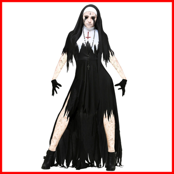 Halloween cosplay kostim za žene – vampirska duh tema, poliestersko vlakno, bez ovratnika, scenska/party odjeća