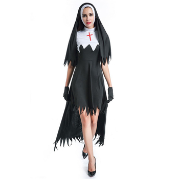 Halloween cosplay kostim za žene – vampirska duh tema, poliestersko vlakno, bez ovratnika, scenska/party odjeća