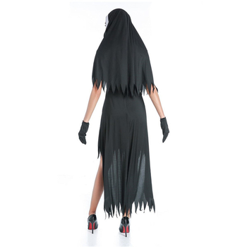 Halloween cosplay kostim za žene – vampirska duh tema, poliestersko vlakno, bez ovratnika, scenska/party odjeća