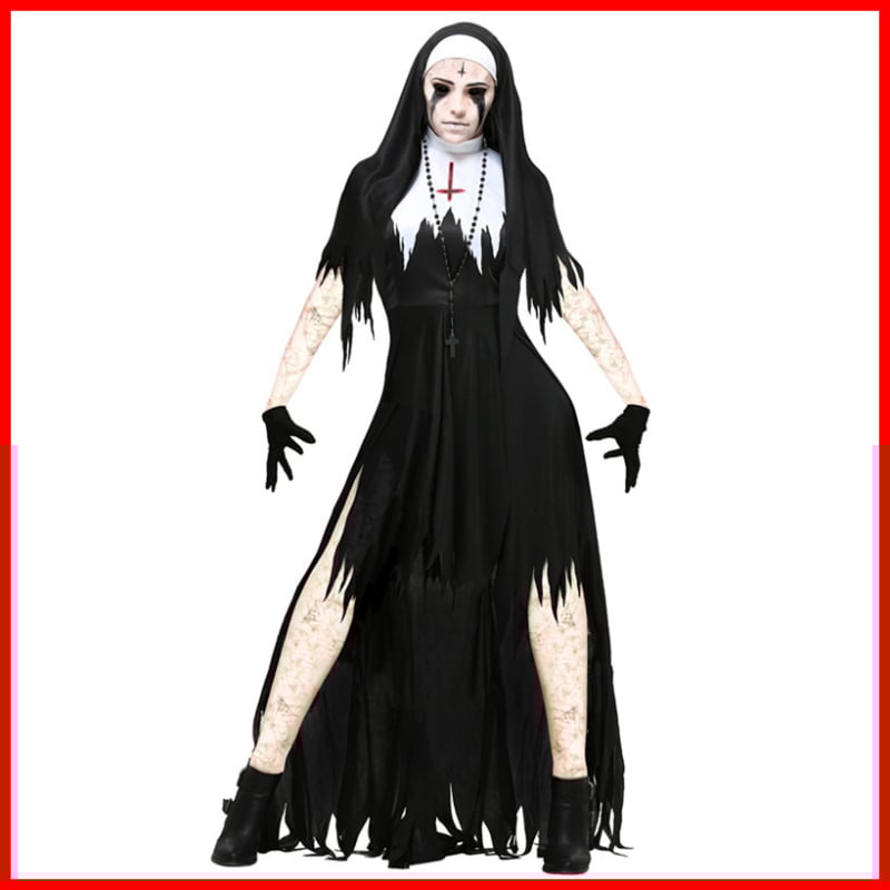 Halloween cosplay kostim za žene – vampirska duh tema, poliestersko vlakno, bez ovratnika, scenska/party odjeća