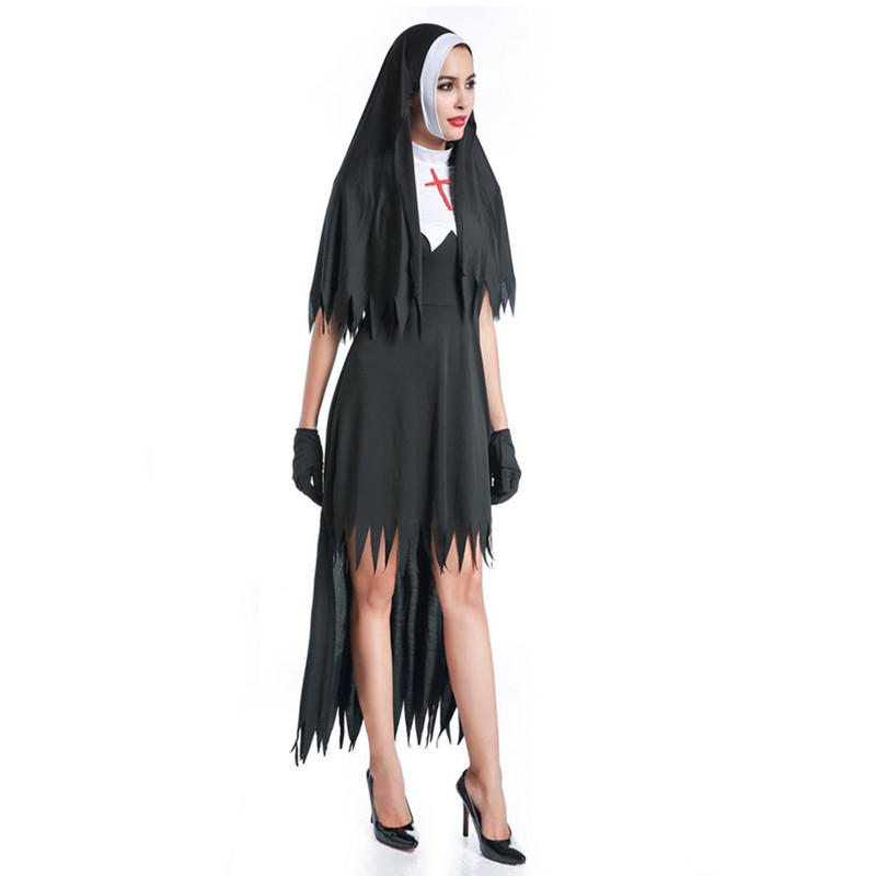 Halloween cosplay kostim za žene – vampirska duh tema, poliestersko vlakno, bez ovratnika, scenska/party odjeća